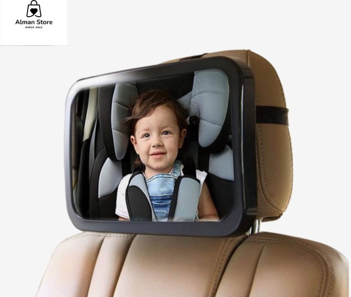 Alman - Autospiegel Baby - Verstelbare Spiegel - Veiligheidsspiegel - Autospiegel