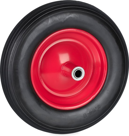 Relaxdays Roue de brouette 4.80 4.00-8, pneu de rechange, 2PR, roue de brouette