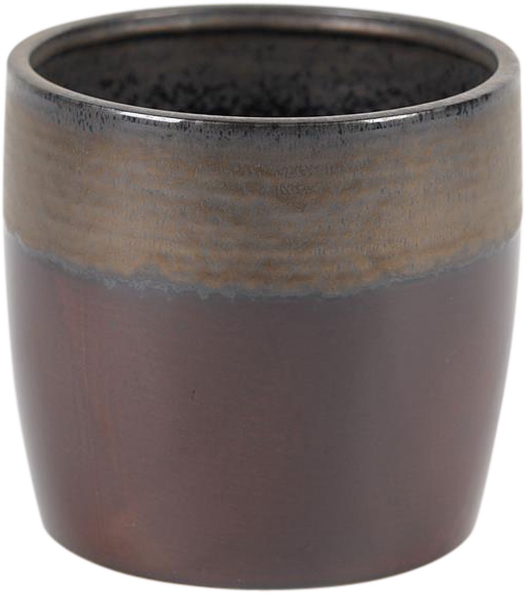 Rasteli Bloempot-Sierpot Bruin-Gemêleerd D 18,5 cm H 17 cm