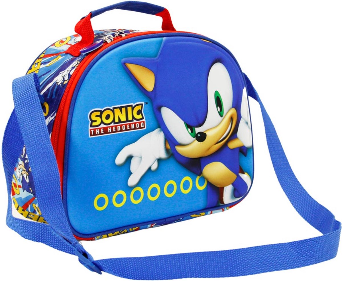 Sonic The Hedgehog Schoudertas Blauw - Lengte 26cm