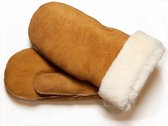Bruine Lammy wanten suede voor volwassenen - Handschoenen schapenwol 9 (XL -  23 cm)