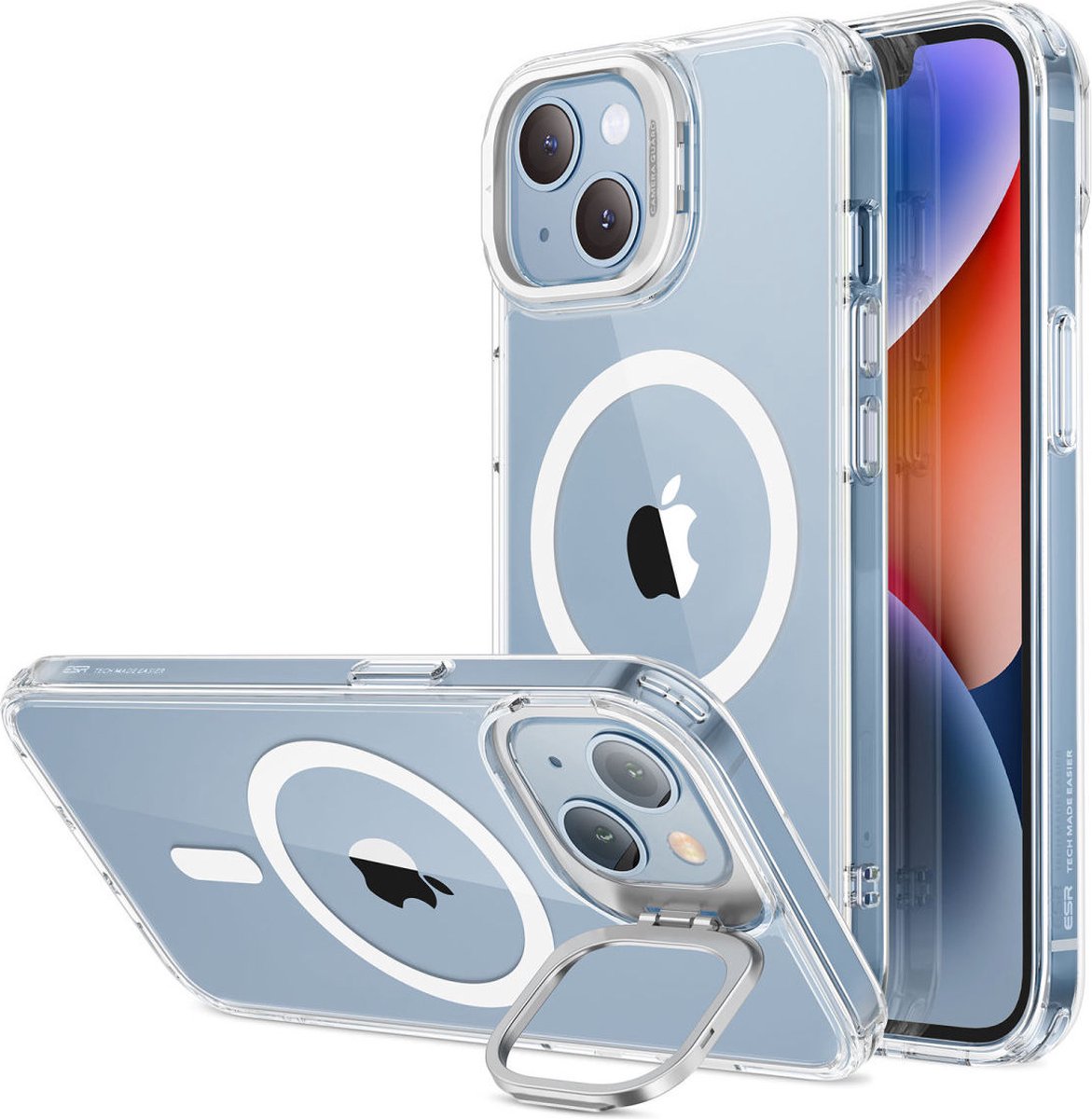ESR Classic Kickstand Apple iPhone 14 Hoesje MagSafe Transparant