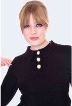 Voodoo Vixen - 60s Style Polo Collar Sweater/trui - L - Zwart