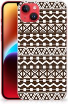 Leuk TPU Backcase iPhone 14 Plus Telefoon Hoesje Aztec Brown