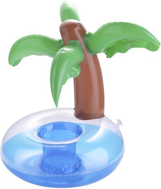 Drijvende Zwembad - Bekerhouder - Zwembadspeaker - Palmboom Eiland- Bluetooth - 21x21x25 cm — afbeelding 5