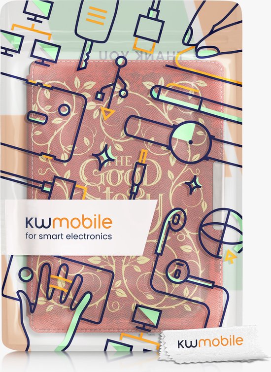kwmobile e-reader hoesje geschikt voor Kobo Aura ONE hoes - E reader flip case met magnetische sluiting - Ereader cover - Sprookjesboek design in geel / oranje / rood van kwmobile — afbeelding 2