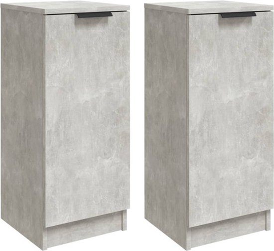 vidaXL Dressoir 30x30x70 cm bewerkt hout grijs sonoma eikenkleurig, kast, opbergkast, ladekast, nachtkastje, wandkast, lage kast, opslagmeubel