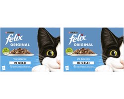 2x Felix - Original Vis Selectie in gelei - Kattenvoer - 12x85g