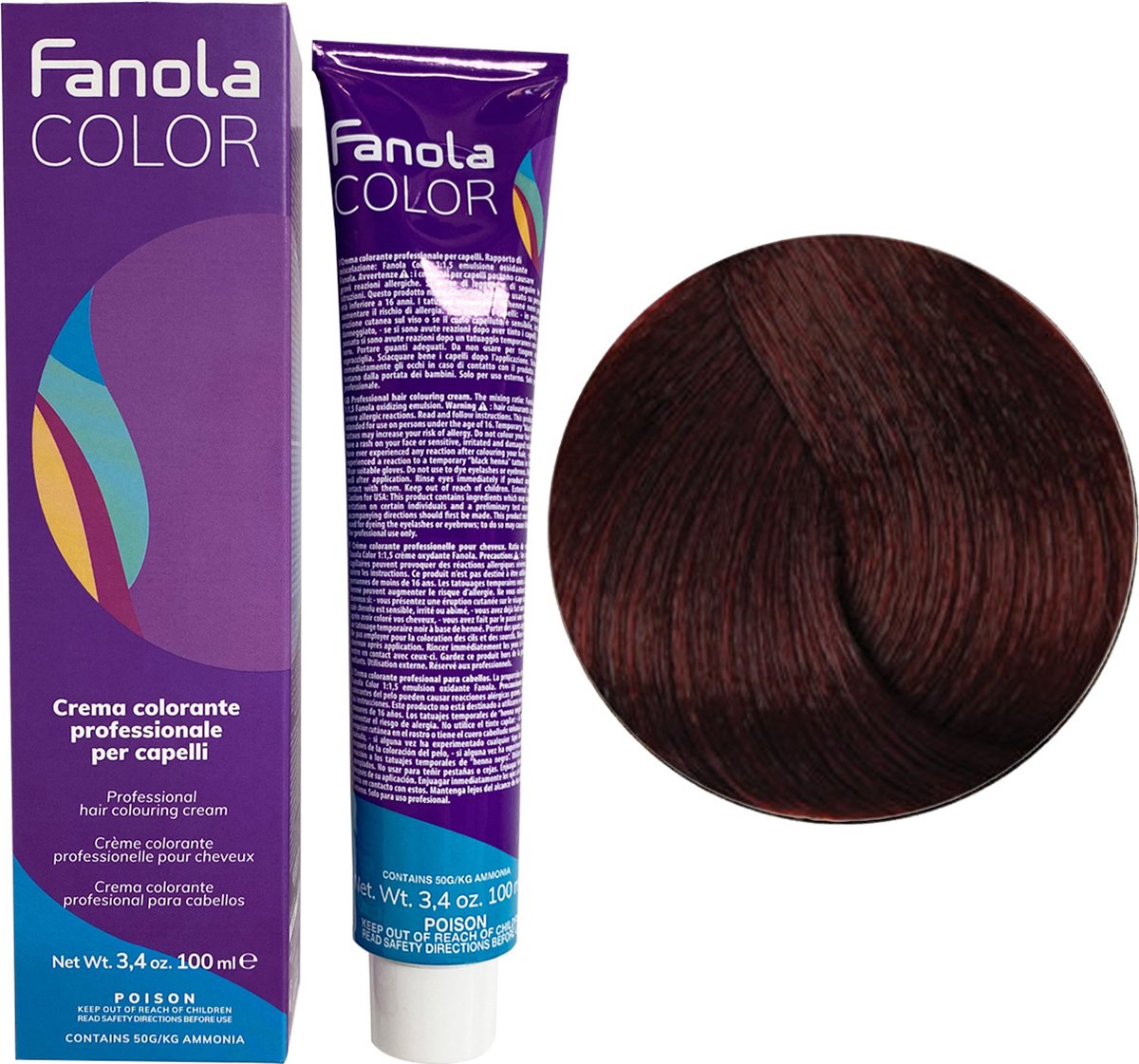 Fanola Haarverf Professional Colouring Cream 5.66 Light Chestnut Intense  Red | bol.com