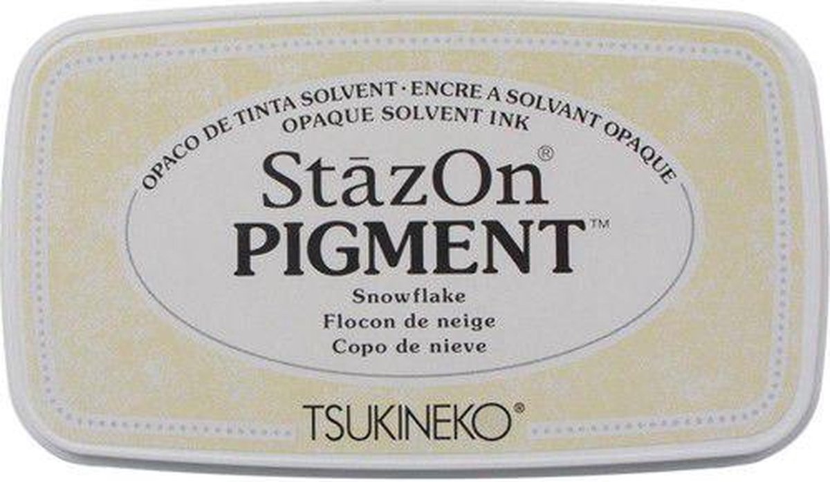 Stazon - Pigment Stempelkussen - Snowflake - 1 stuks - permanent inkt wit |  bol.com