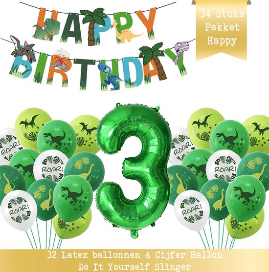32-delige Graafmachine Verjaardagsdecoratie Set – Voor 3e Verjaardag – Incl. Banner, Ballonnen, Taarttoppers – Bouwplaats Thema – Latex & Folieballonnen – Voor Jongens