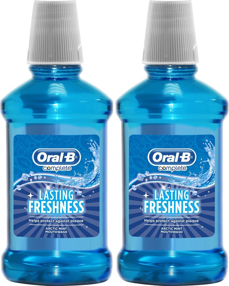 Oral-B Mondwater – Complete Lasting Freshness Artic Mint - Voordeelverpakking 2 x 250 ml