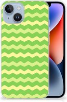 Smartphone hoesje Apple iPhone 14 TPU Case Waves Green