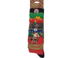 Foto: Intersocks heren kerstkousen multipack 7 paar 39 42 kerst kitch kerstsokken