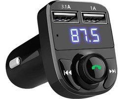 FM Transmitter voor in de auto - Draadloze Bluetooth Handsfree Carkit Zender MP3-speler Dubbele USB-oplader