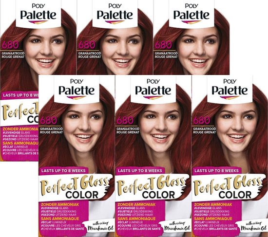 Poly Palette Coloration des cheveux Perfect Gloss Garnet Red No. 680 - Pack  économique... | bol