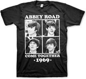 The Beatles Unisex Tshirt -M- Abbey Road Come Together Zwart