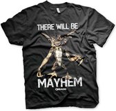 Gremlins Unisex Tshirt -S- There Will Be Mayhem Zwart