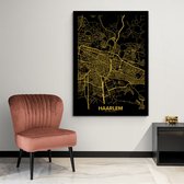 Poster Plattegrond Haarlem - Dibond - 50x70 cm | Wanddecoratie - Interieur - Art - Wonen - Schilderij - Kunst