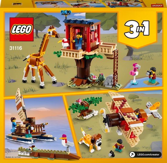 LEGO Creator Safari Wilde Dieren Boomhuis - 31116 - LEGO