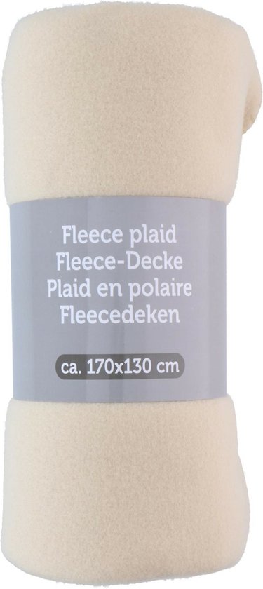 Fleece deken - geel/oranje - 130x170 cm