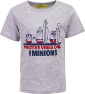 Le t-shirt gris des Minions " Positive Vibes Only" | taille 116