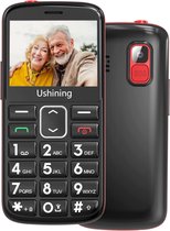 Senioren-Mobiele telefoon 1,8" GSM mobiele telefoon Dual SIM met grote toetsen en zonder contract(Engel)