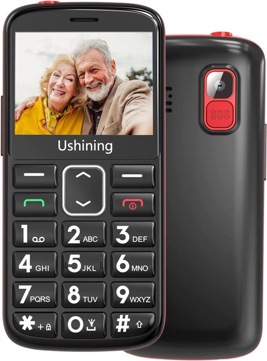 Senioren-Mobiele telefoon 1,8" GSM mobiele telefoon Dual SIM met grote  toetsen en... | bol