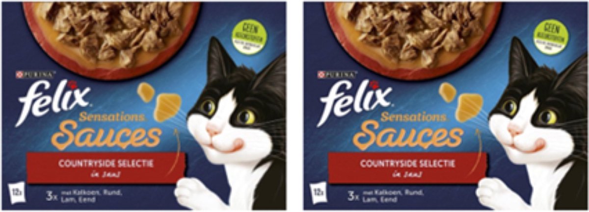 Felix Felix - Sensations Countryside Selectie in Saus - Kattenvoer - 12x85g