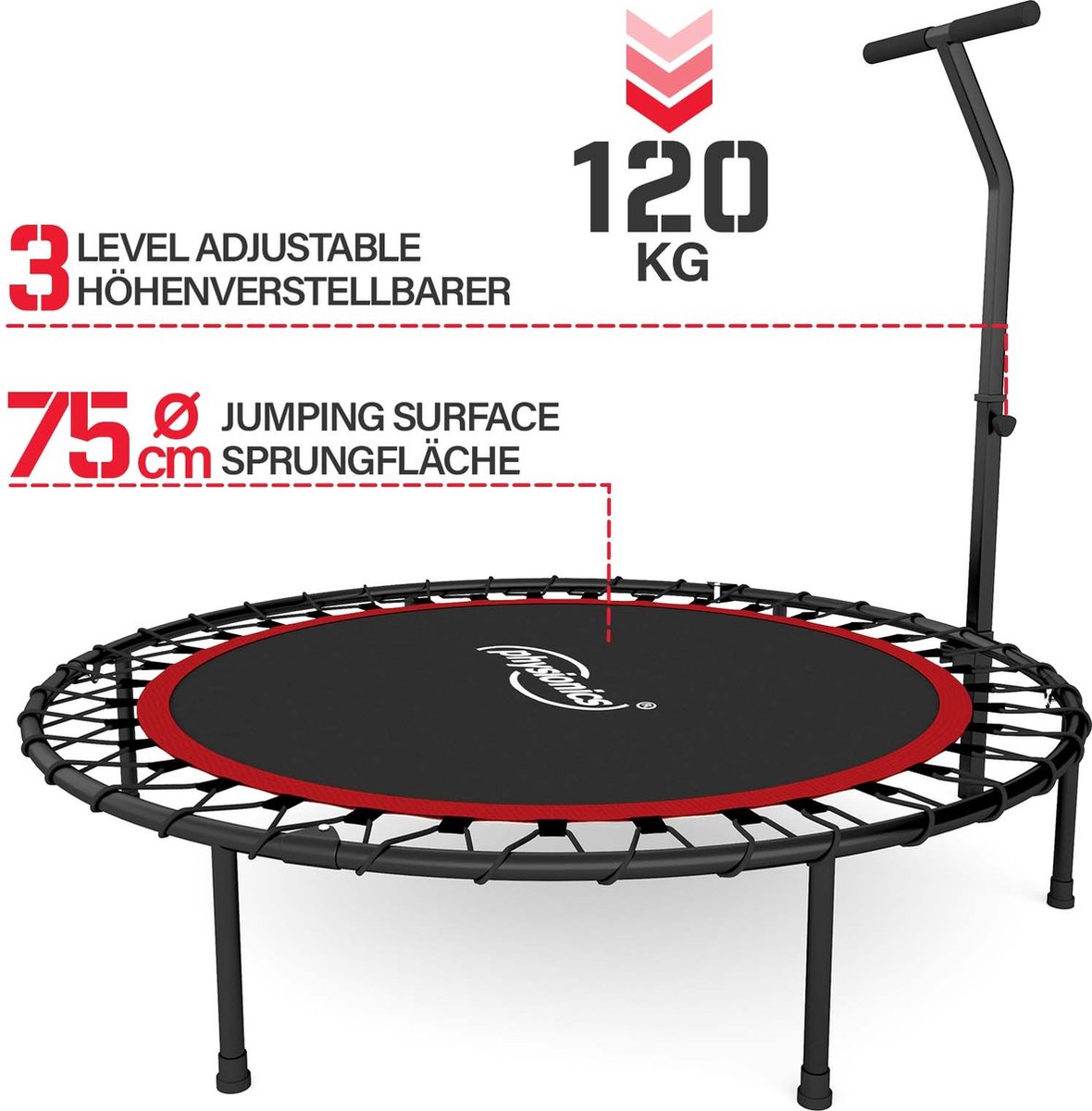 bellicon Fitness trampoline 100 cm (beige) Schroefpoten