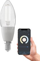 Calex Slimme Lamp - Wifi LED Filament Verlichting - E14 - Smart Lichtbron Helder - Dimbaar - Warm Wit licht - 4,9W