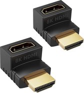 Sounix HDMI adapter - HDMI haaks - 90 graden - 2 stuks - Zwart