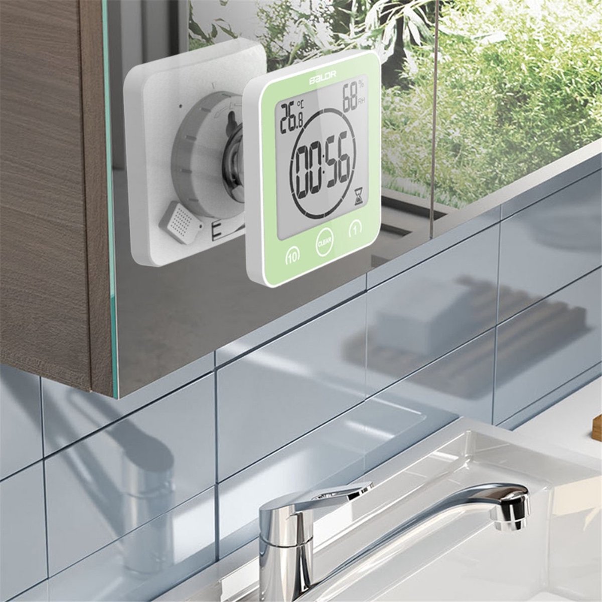 Douche timer waterdichte timer badkamer LCD badkamer klok