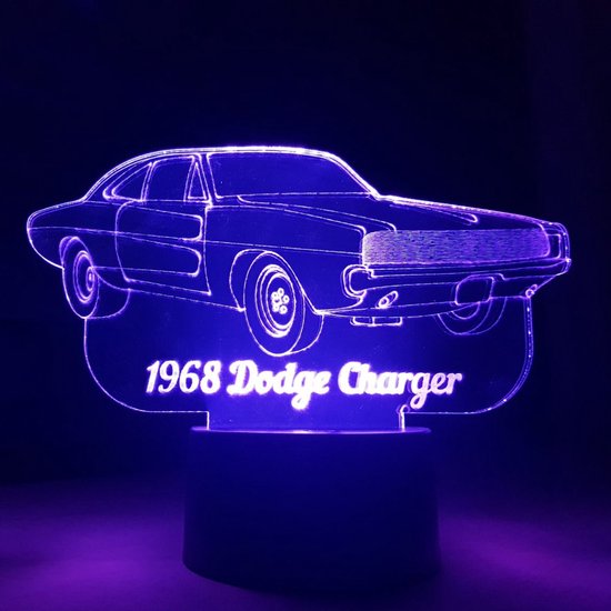 LAMPE LED 3D - DODGE CHARGER