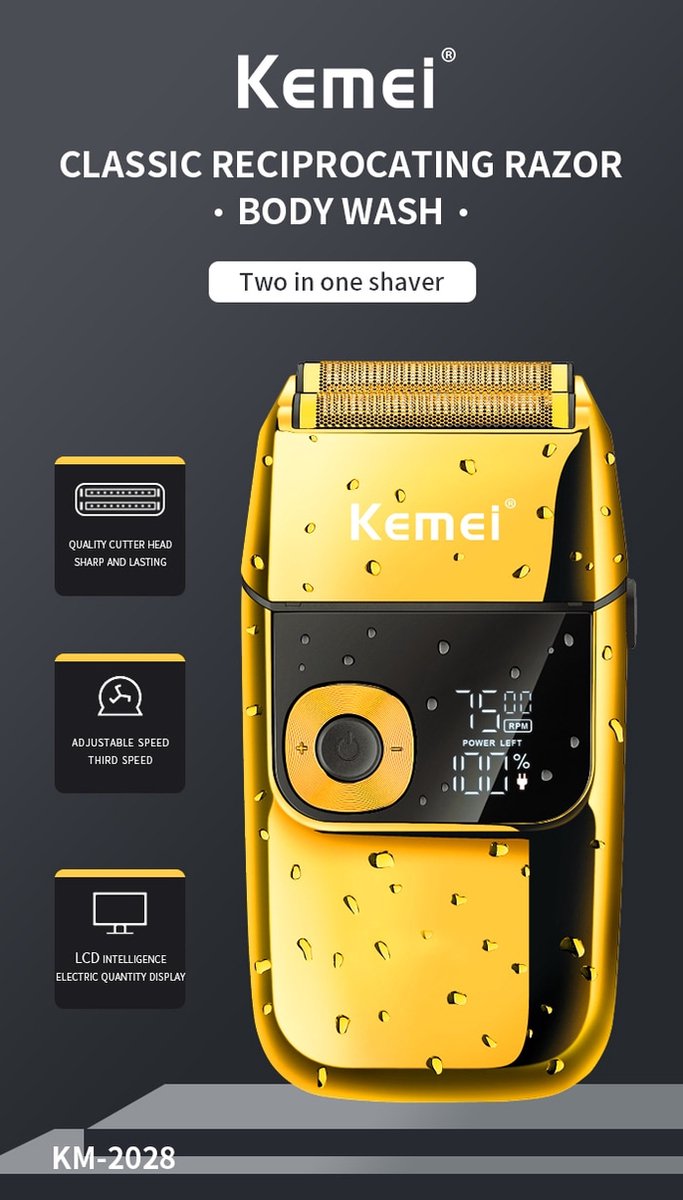 Kemei 2028 Shaver Scheerapparaat -Kemei Shaver - afbeelding 2