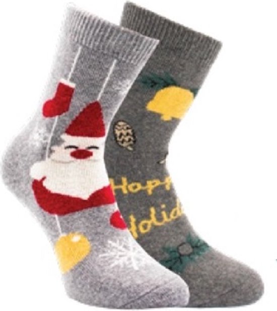 Kerst sokken winter - prijs per 2 paar - deels wol en elastan