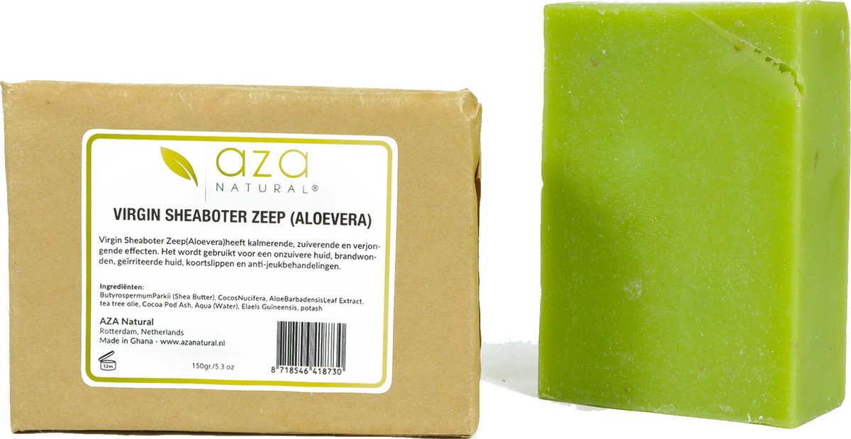 Aza Natural - Sheaboter zeep Aloevera - 150 gram