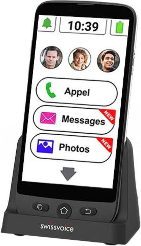 Swissvoice G55 Senioren GSM Smartphone met Nederlands menu en geschikt voor alle providers- 2 jaar garantie