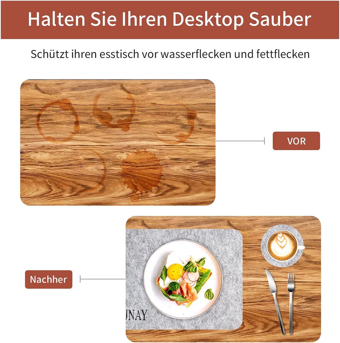 Placemat – Set van placemats – Eetkamer accessoires – Luxe placemats – Tafelen - Hittebestendig - Anti-Slip - Onderlegger – Afneembaar — cadeau in Wonen & Interieur - foto 3