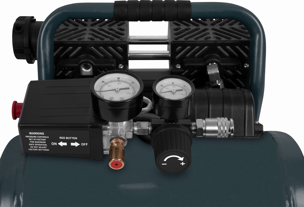 VONROC Stille Compressor 24 Liter - 750W, 57,5 DB, Olievrij Met Complete Accessoire Set