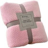 Malinsi Fleece Deken - Roze - Dekentje - Plaid - 150 x 200 - Fleecedeken - Cadeau voor Man & Vrouw