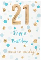 Cartes numérotées - La plus belle Age - Carte d'anniversaire 21 Happy anniversaire Profite bien de cette journée !