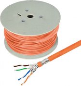Helos High Quality Cat 7 S/FTP kabel, PiMF, LSZH, oranje, rol 500m