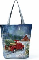 Kersttas - Shopper - Vrachtauto met kerstboom