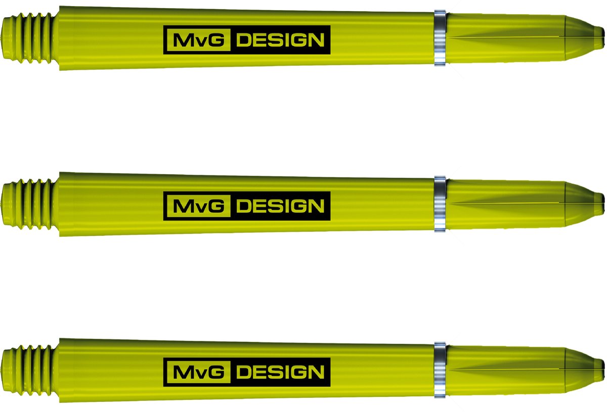 WINMAU - Michael van Gerwen MvG Medium Groen en Zwart - 1 set per verpakking (in totaal 3 Dart schachten)