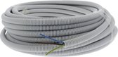 Q-LINK Flexibele voorbedrade buis 16 mm 5/8" grijs 20 m (3x2,5 mm²)