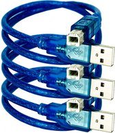 AZDelivery 3 x Blauwe USB-kabel compatibel met Arduino