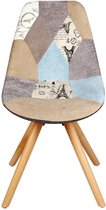 Kamyra® Kleurrijke Linnen Stoelen - Eetkamerstoelen/Stoel - Voor bij de eettafel, woonkamer & slaapkamer – Meerdere kleuren grijs