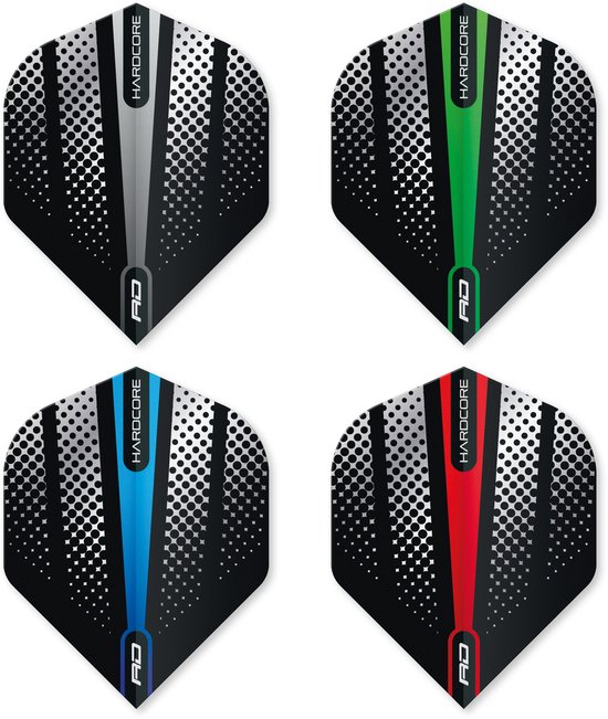 Alette Freccette Red Dragon Hardcore - 12 Pezzi, Design Radical Blue Crackle - Foto 3