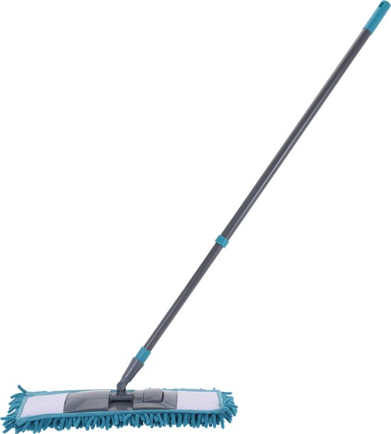Lifetime Clean vloerwisser/mop microvezel uitschuifbare steel 80 tot 130 cm